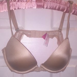 Victoria’s Secret Pink Tan with lace Bra 34B